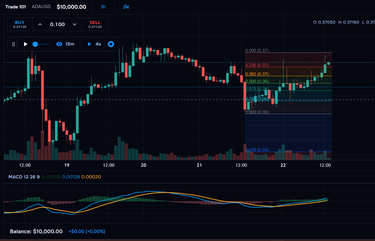 Playback controls on chart